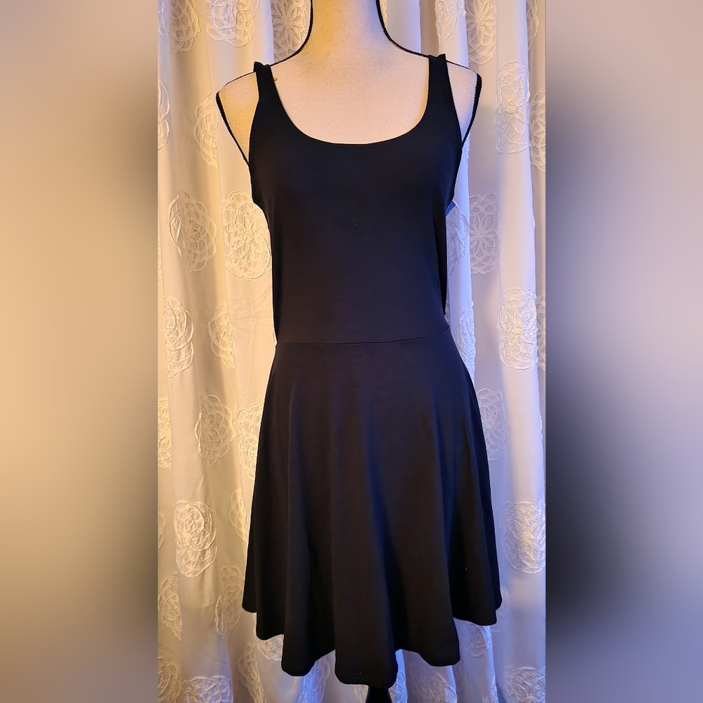 Abercrombie & Fitch Black Midi Dress